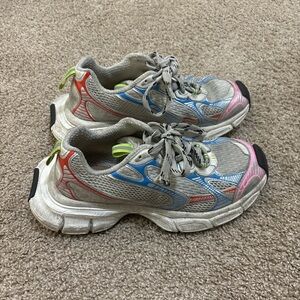 Balenciaga Kids Sneakers in Gray with Pink and Blue Highlights